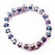 Bracelet élastique en cristal AB bleu