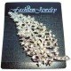 Broche cristal grosse feuille