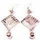 Boucles d'oreilles Pendants cristal losange