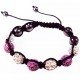 Bracelet SHAMBALLA vieu rose 7 perles