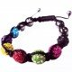 Bracelet SHAMBALLA multicolore 7 perles