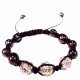 Bracelet SHAMBALLA blanc 3 perles 