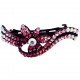 Barrette florale fushia