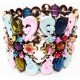 Bracelet manchette multicolore 4,5 cm