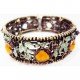 Bracelet manchette marguerite orange