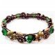 Bracelet manchette fleur vert clair 1 cm
