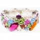 Bracelet manchette multicolore 2 cm