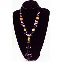 Collier rose nacr&eacute; -pi&egrave;ce unique-