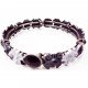 Bracelet manchette cristal rond noir