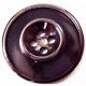 10 Boutons noirs à bordure en 23, 25 mm