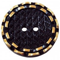 10 Boutons au contour dor&eacute; en 25, 29 mm