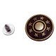 10 Boutons rivets étoiles en bronze en 15, 18 mm