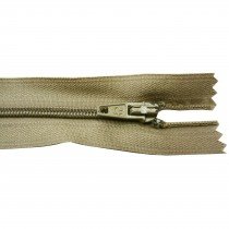 10 Fermetures &eacute;clairs NYLON en 18 cm - Beige fonc&eacute;