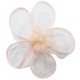 6 Appliqués fleur tulle à perle - Rose