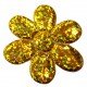 10 Appliqués fleur lazer - Jaune