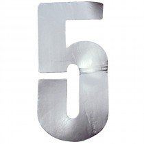 5 Patchs &eacute;cussons chiffre 5 - Gris