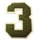 Patch écusson chiffre 3 - Kaki