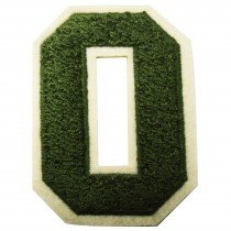Patch &eacute;cusson chiffre 0 - Kaki