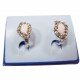 Boucles d'oreilles plaqué argent - Rose pastel