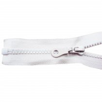 5 Fermetures &eacute;clairs 5 mm plastique inject&eacute;  (Taille 20 &agrave; 80 cm) - Blanc