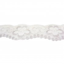 Dentelle lycra lurex 240M - Blanc