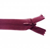 10 Fermetures invisibles NYLON en 22, 35, 50 cm - Lie de vin
