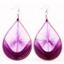 Boucles d'oreilles fil - Violet