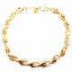 Bracelet plaqué or 18K feuille