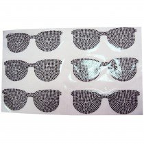 6 transferts strass lunette