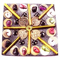 Patch &eacute;cusson carr&eacute; multicolore