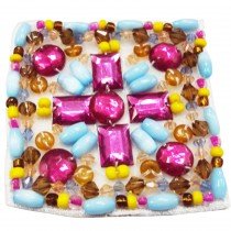 Patch &eacute;cusson carr&eacute; &agrave; rocailles