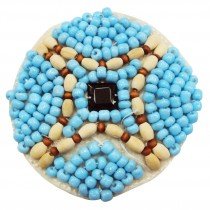 Patch &eacute;cusson rond bleu ciel