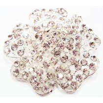 Broche en cristal cz fleur