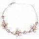 Bracelet plaqué argent fleur en cristal