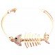 Bracelet plaqué or arrête de poisson
