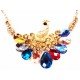 Collier paon doré - Multicolore