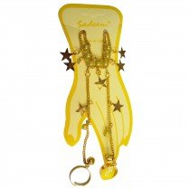 Bracelet-bague &eacute;toile - Vert