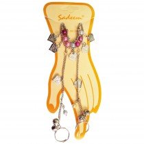 Bracelet-bague coeur - Multicolore