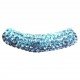 Perle tube shamballa 4,5 cm - Aqua