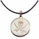 Pendentif rond pirate INOX - Argent