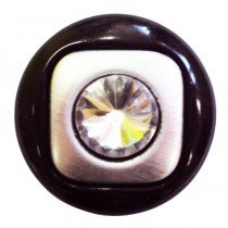 Bouton g&eacute;om&eacute;trique noir/gris