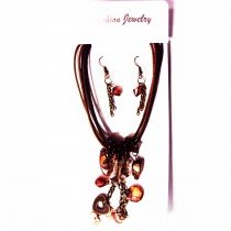 Collier coeur nacr&eacute; avec B.O