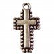 10 perles breloques croix en zinc