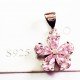 Pendentif S925 fleur rose