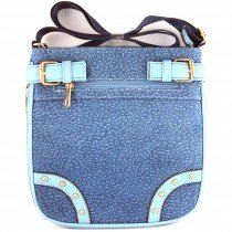 Besace Bleu l&eacute;opard