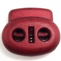 10 Embouts double arr&ecirc;t cordon - Rouge