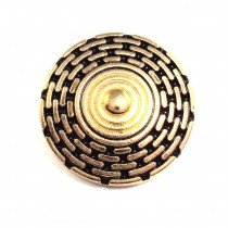 6 Boutons ZINC motif g&eacute;om&eacute;trique en 15 mm