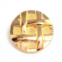 6 Boutons ZINC motif tress&eacute; en 15 mm