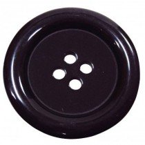 8 Boutons noirs en 50 mm