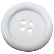 8 Boutons blancs en 50 mm